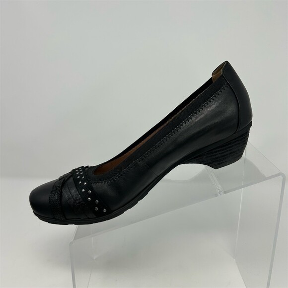 ABEO Nellie B.I.O. System Nellie Women's Wedge Pumps Black Studded Size 8M - Picture 3 of 10